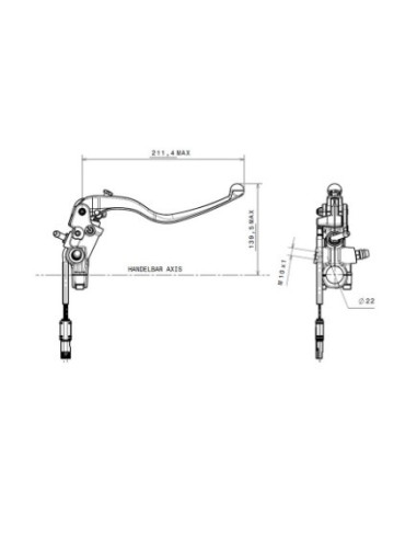 Pompa hamulcowa Brembo Ø16x21 mm tytanowa