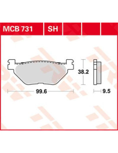STABDŽIŲ TRINKELĖS TRW MCB731