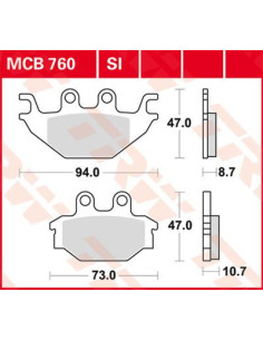KLOCEK HAMULCOWY TRW MCB760