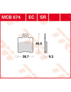 BRAKE PAD ORGANIC SCOOTER -125