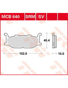 BRAKE PAD TRW MCB640