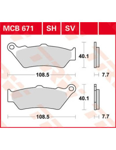 STABDŽIŲ TRINKELĖS TRW MCB671
