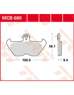 STABDŽIŲ TRINKELĖS TRW MCB680