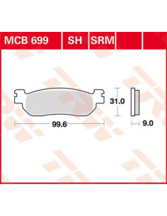 STABDŽIŲ TRINKELĖS TRW MCB699