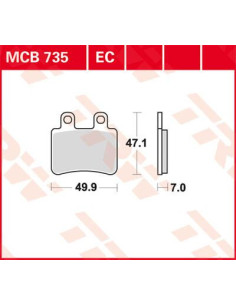 STABDŽIŲ TRINKELĖS TRW MCB735