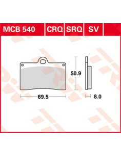 KLOCEK HAMULCOWY TRW MCB540SV
