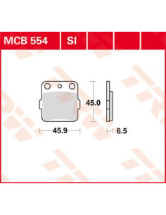 STABDŽIŲ TRINKELĖS TRW MCB554SI