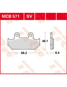 STABDŽIŲ TRINKELĖS TRW MCB571SV