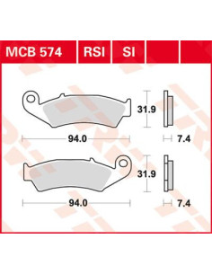 STABDŽIŲ TRINKELĖS TRW MCB574SI