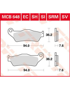 BRAKE PAD TRW MCB648RSI