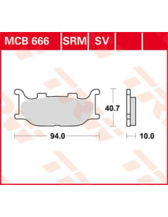 STABDŽIŲ TRINKELĖS TRW MCB666SV