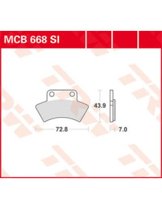 STABDŽIŲ TRINKELĖS TRW MCB668SI