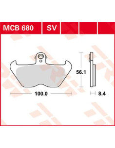 KLOCEK HAMULCOWY TRW MCB680SV