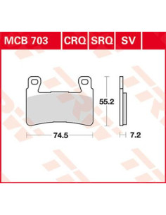 STABDŽIŲ TRINKELĖS TRW MCB703SV