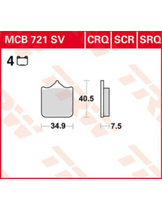 KLOCEK HAMULCOWY TRW MCB721SV