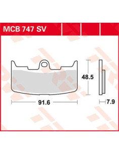 STABDŽIŲ TRINKELĖS TRW MCB747SV