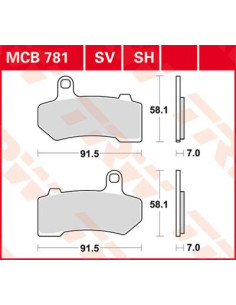 KLOCEK HAMULCOWY TRW MCB781SH