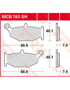 KLOCEK HAMULCOWY TRW MCB783SH
