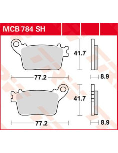 STABDŽIŲ TRINKELĖS TRW MCB784SH