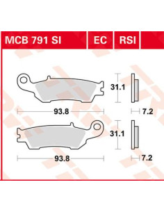 STABDŽIŲ TRINKELĖS TRW MCB791SI