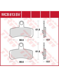 STABDŽIŲ TRINKELĖS TRW MCB813SV