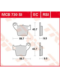 BRAKE PAD TRW MCB730SI