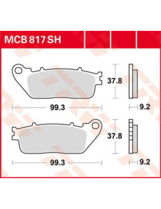 KLOCEK HAMULCOWY TRW MCB817SH