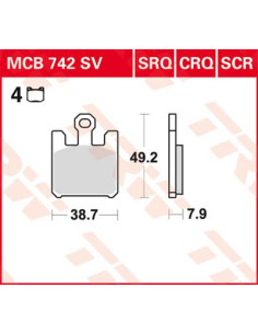 BRAKE PAD SINTER RACE LONGLIFE
